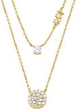 Michael Kors Women's Semi precious with spring ring closure multi layered necklace