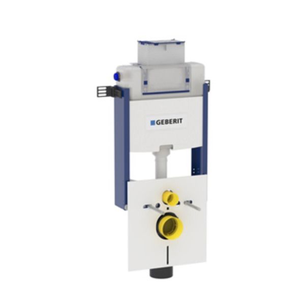 Geberit Kombifix WC element voor wandcloset H98 met Omega UP inbouwreservoir 12cm met geluidsisolatieset front planchetbediend 110010001