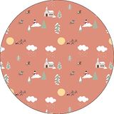 Bonateks Ronde digitaal bedrukte muismat, antislip onderkant, voor kantoor en thuis, diameter: 22 cm