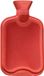Sundo Bouillotte 2 litres - Bouillotte en caoutchouc avec bouchon à vis et nervures - Rouge