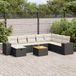 Maison Exclusive - Ensemble de meubles de jardin 9 pièces avec canapé et coussins, noir, en polyrotin