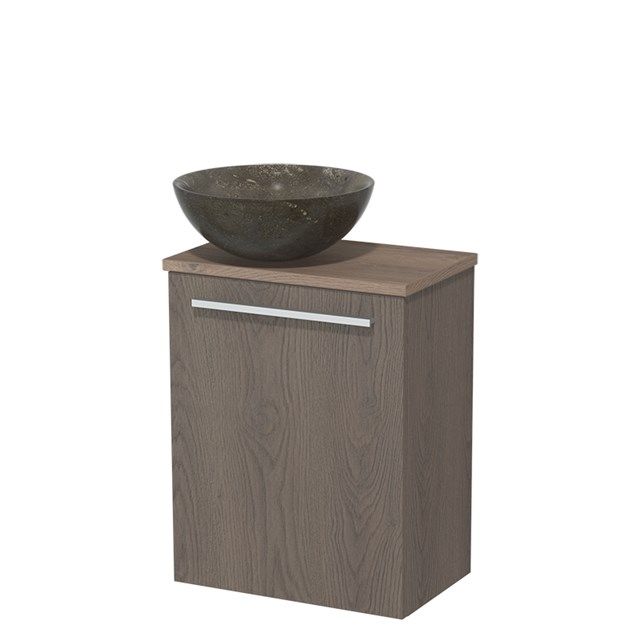Maxaro Toiletmeubel Modulo Donkerbruin Eiken 41 cm