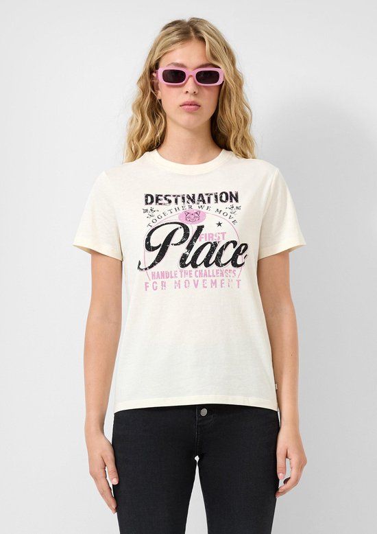 QS s.Oliver T-shirt crème katoen L