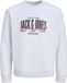JACK & JONES Sweatshirt 'JJAERO' nachtblauw / vuurrood / wit gemêleerd