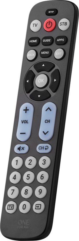 One For All URC6821 Easy/Senioren Afstandsbediening Zwart