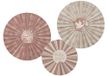 Folat 24994 Shower Decoratie, Babyshower, Roze, Wit Decoratieve Fan-Set-Bloeiende Baby Girl-3 Stuces, Multicolour