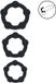 Shots Levelz Shots BV Beaded Silicone Cockring Set of 3 - S/M/L - Black