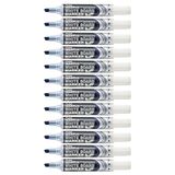 Pentel Maxiflo Marker, droog afwisbaar, met wigvormige punt, 12 stuks, blauw
