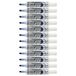 Pentel Maxiflo Marker, droog afwisbaar, met wigvormige punt, 12 stuks, blauw