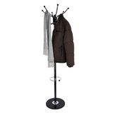 Merkloos Relaxdays Staande Kapstok - 16 Haken - Zwart - 176,5 cm
