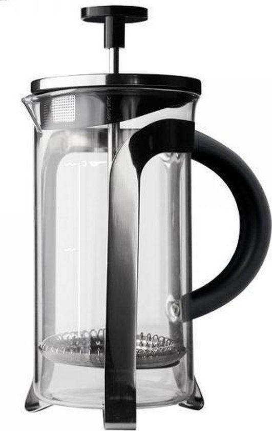 Aerolatte Cafetière - 3 kops - Zwart RVS Transparant