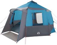 vidaXL Cabin Tent 12-Person 10-persoons Blauw en Grijs