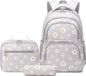 Sac à dos scolaire sans marque pour filles, adolescents, femmes, sac d'école, ensemble de sacs à dos, marguerite, sac d'école pour filles, loisirs, école avec sac à lunch et trousse