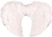 Faram Party Carnaval verkleed engelen veren vleugels - wit - 50 x 35 cm