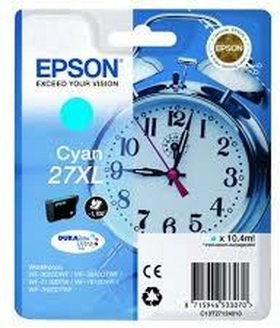 Epson 27XL Cyaan inktcartridge - Origineel