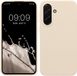 kwmobile telefoonhoesje geschikt voor Samsung Galaxy A37 5G - Hoesje met siliconen coating - Smartphone case in mat crème