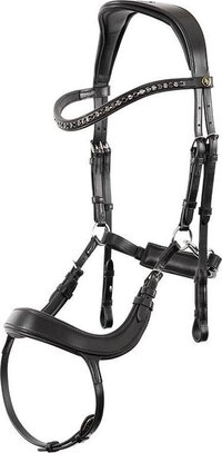 BR Hoofdstel Mirfield Cob Zwart / Zilver