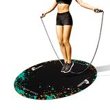 Springtouwmat Grote rubberen oefenmat, workout matten voor thuis, gym, vloeren, antislip, ovaal, ontwerp voor bescherming van vloer en touw