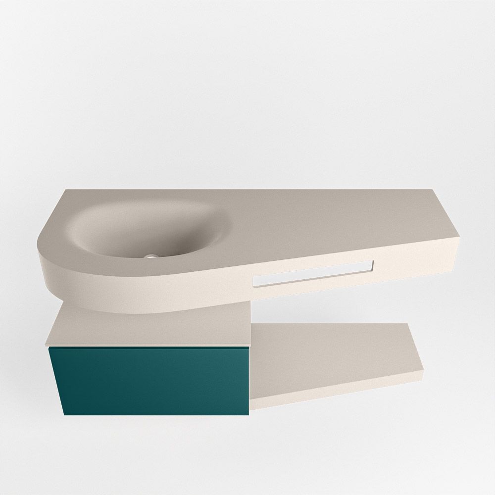 Mondiaz Riva Dulcet badkamermeubel links 120 cm - linen en smag