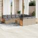 Maison Exclusive - Ensemble de jardin, 13 pièces, avec coussins, beige, en polyrotin