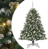 vidaXL Kunstkerstboom Groen 150 cm PVC en Plastic en Staal