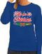 Bellatio Decorations Shoppartners Bv Foute kersttrui / sweater voor dames - blauw -Take Me Its Christmas L
