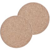 Zeller Pannenonderzetters rond - 3x - Kurk - Dia 30 cm - Lichtbruin