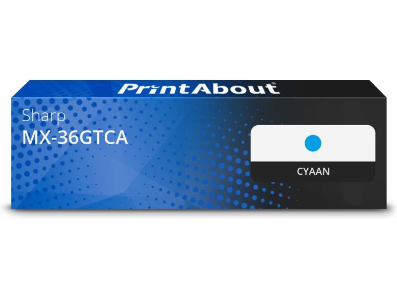PrintAbout Toner MX-36GTCA Cyaan Extra hoge capaciteit geschikt voor Sharp