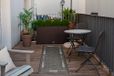 andiamo Louisville Indoor & Outdoor tapijt modern geweven tapijt rand volledig omzoomd plat weefsel bedomranding 67 x 140 cm antraciet
