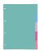 Oxford Strongline 5-positie-tabbladen, pastelkleuren.