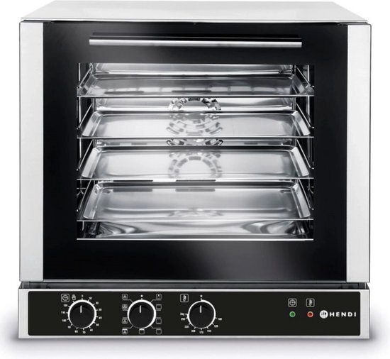 Hendi Multifunctionele heteluchtoven - roestvrij staal - 4 trays - 230V/2600W - 590x709x589mm