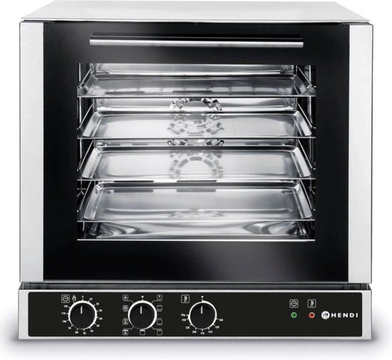 Hendi Multifunctionele heteluchtoven - roestvrij staal - 4 trays - 230V/2600W - 590x709x589mm