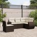 Maison Exclusive - Ensemble de jardin pour le jardin, composé de 5 pièces avec coussins, marron, en polyrotin