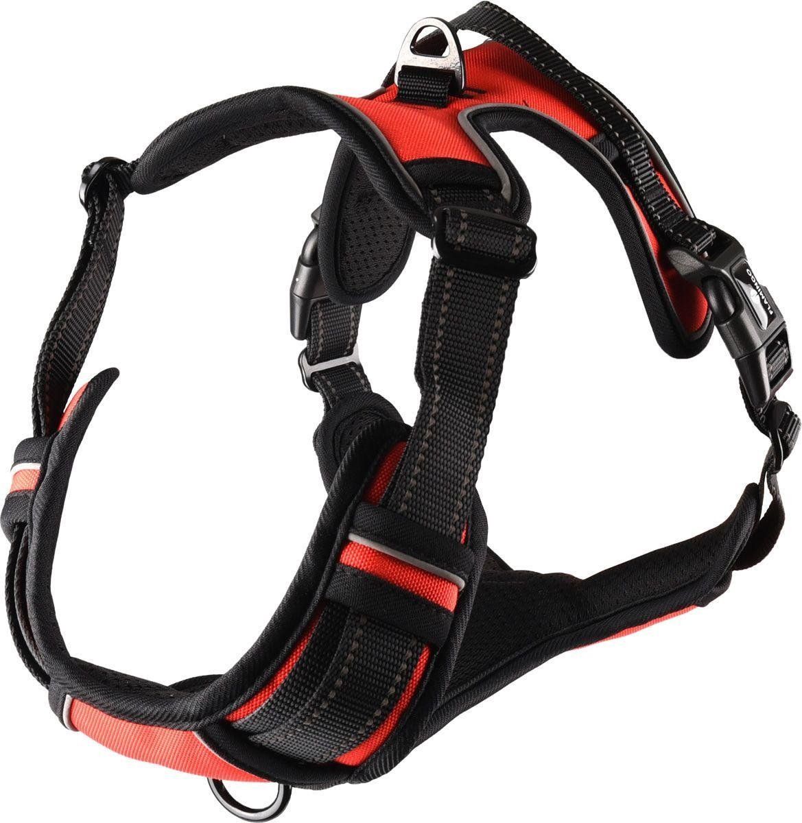 FLAMINGO Hondentuig Balou Red - Rood - 60 - 85 cm x 25 mm