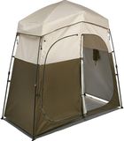 Vevor Douchetent Toilettent (2140x1120x213 cm) met Privacyscherm & 2 Kamers, Omkleedtent Incl. Haringen & Touwen & Draagtas, Privacyschermtent Gemaakt van 150d Oxford-Stof Voor Kamperen, Strand En Vissen