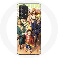 Maniacase Tasje voor Samsung Galaxy A52 One Piece Luffy Poster Crews Manga Anime