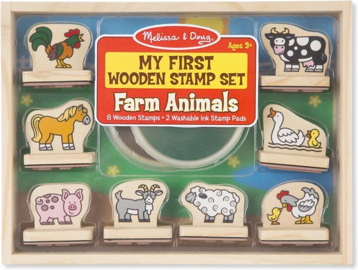 MELISSA & DOUG Boerderij Stempelset Afwasbare Inkt