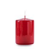 Cereria Di Giorgio - Gelakte kaars - rood - 7x10 cm - 55 uur brandduur - met geschenkzakje