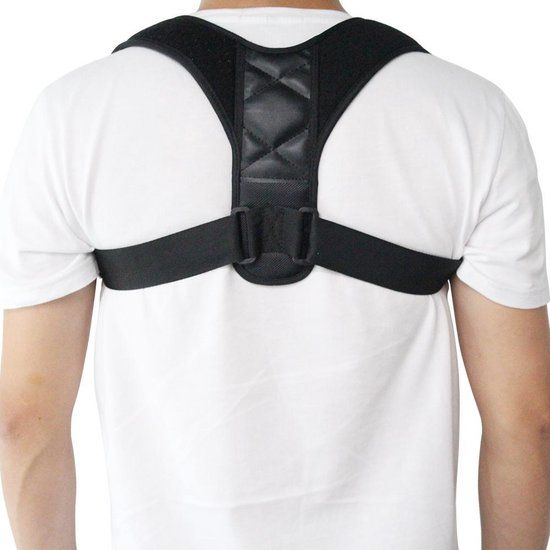YOSYO Effectieve Rug brace Postuur Houding Corrector Unisex Verstelbaar Schouder - Nek Correctie Zwart