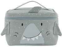 Trixie Lunchtas - Mr.Shark - Koeltas voor kinderen - Met naamlabel - Thermische Tas voor Lunch - Grijs