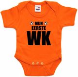 Bellatio Decorations Shoppartners Bv Rompertje Unisex Korte Mouw Katoen Oranje Tekst 92