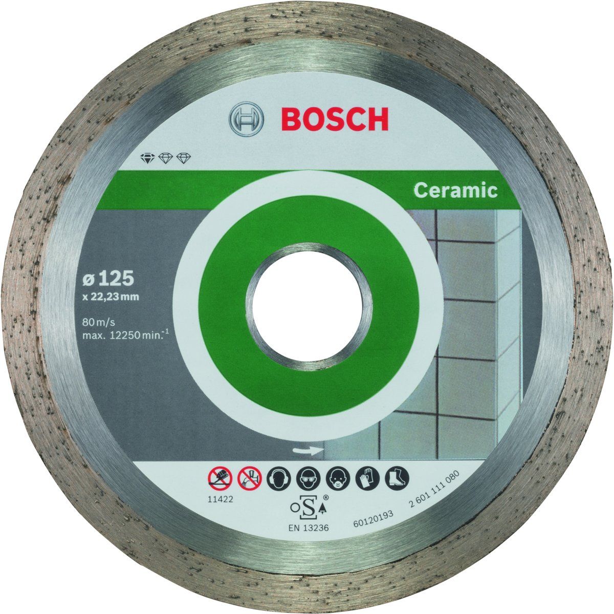 Bosch diamantschijf - PROF CERAMIC - 125 mm - 10 stuks
