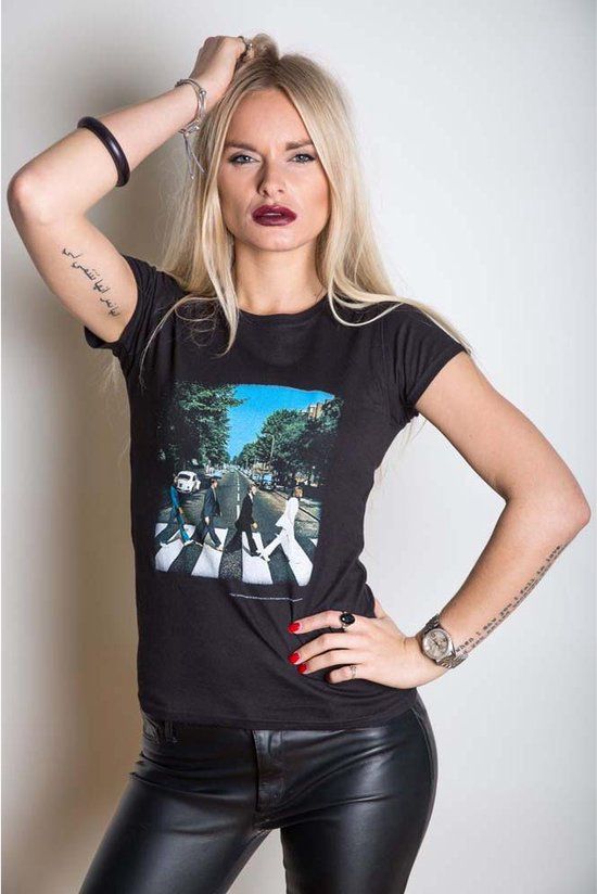 The Beatles - Abbey Road Dames T-shirt - L - Zwart