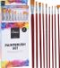 arti casa Merkloos Hobby schilderen penselen set van 9x stuks - Diverse formaten - Nylon/hout