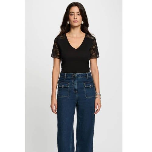 Morgan 252-dio T-shirts met korte mouwen voor dames (1 stuk), Zwart M, L