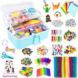 Merkloos Boîte de bricolage créative pour enfants avec 3000 matériaux
