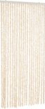 vidaXL Vliegengordijn 100x230 cm chenille beige en wit