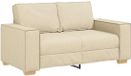 vidaXL 2-zitsbank Crème Stof 160x78x84 cm