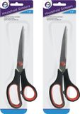 DID Huishoud/keuken schaar metaal/kunststof 19 cm - Set van 2x stuks