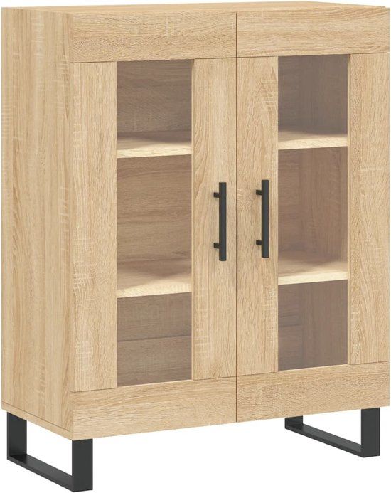 vidaXL Dressoir Sonoma eiken hout 69,5x34x90 cm